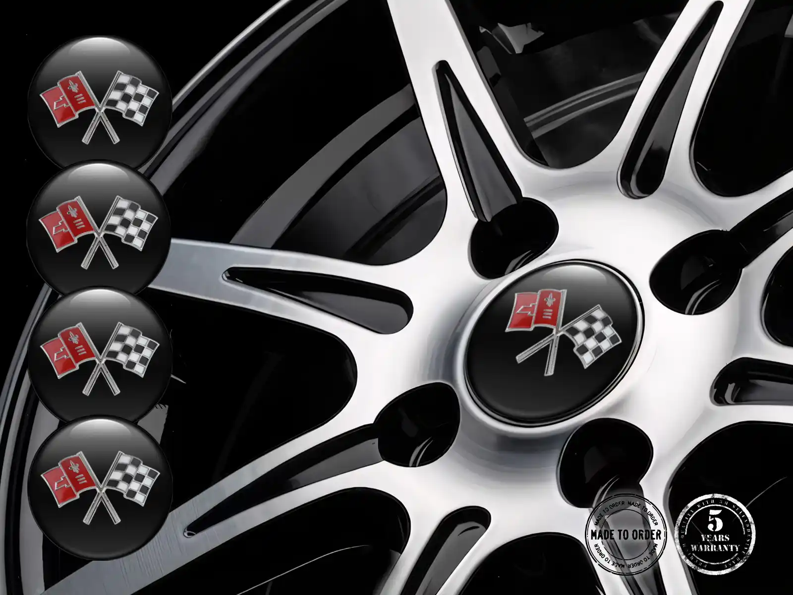 Chevrolet  Decalcomania Ruota Marca Etichette Cupola Pregiate